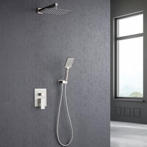 Single Handle 4 -Spray Patterns Shower Faucet 2.5 GPM with Pressure Balance Anti Scald in. Brushed Nickel
