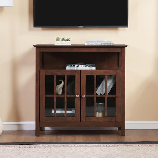Big Sur 36 in. Espresso Wood TV Stand Fits TVs Up to 40 in. with Storage Doors