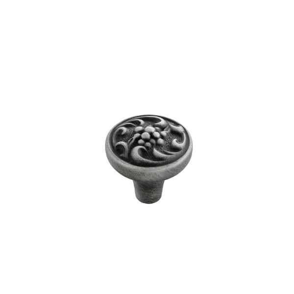 HICKORY HARDWARE Mayfair 1-1/4 in. Satin Pewter Antique Cabinet Knob
