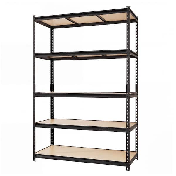 Heavy Duty 48x24x72in.5-Tier Metal Garage Shelving Unit,Adjustable Boltless Steel Storage Rack