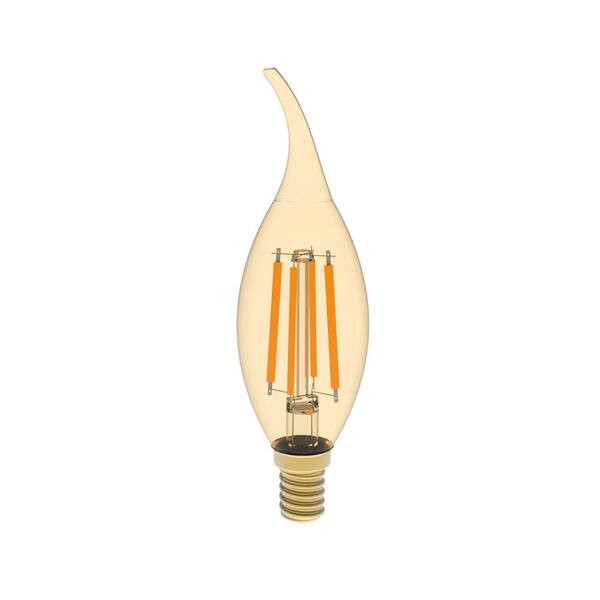 Euri Lighting 40-Watt Equivalent Warm White (2400K) BA10 Dimmable Amber LED Light Bulb