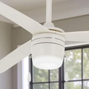 Vital 44 in. Integrated LED Indoor Flat White Ceiling Fan with Light