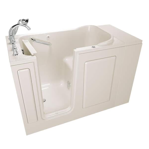 American Standard Exclusive Series 48 in. x 28 in. Left Hand Walk-In Air Bath Bathtub with Quick Drain in Linen