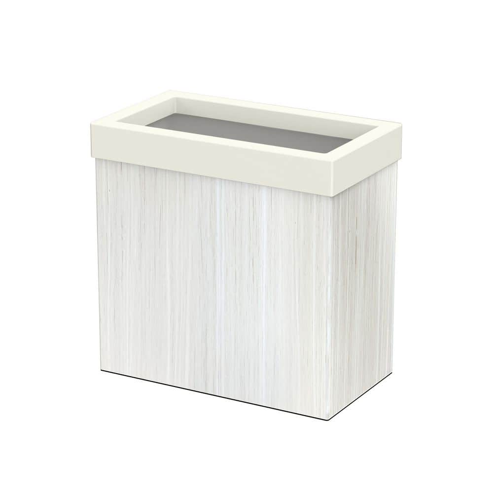 Modern Waste Can Rectangle in White Oak Matte White Combo price history on PriceWatchPro