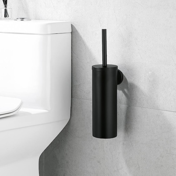 ruiling Wall Mounted Single Arm Toilet Paper Holder in Stainless Steel  Matte Black ATK-197 - The Home Depot