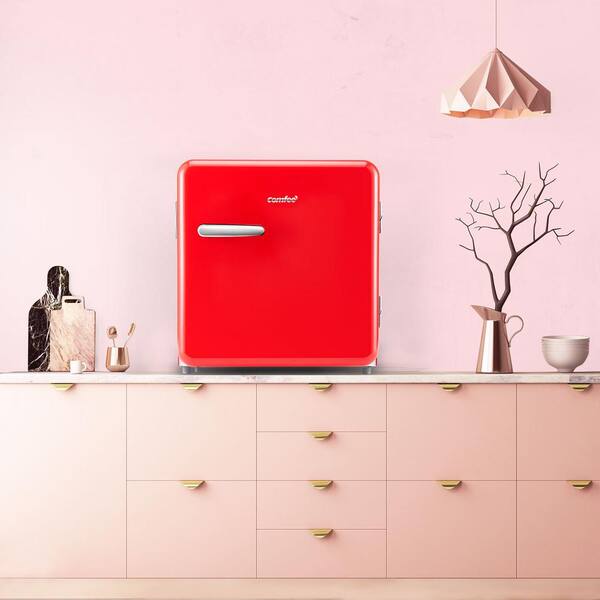 Comfee' 1.6 cu. ft. Solo Series Retro Mini Refrigerator in Red