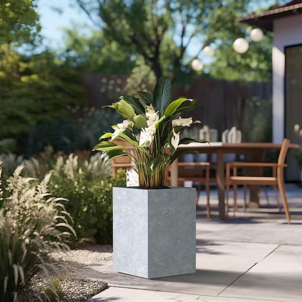 Sapcrete Modern 19 in. High Large Tall Elongated Square Soft Slate ...