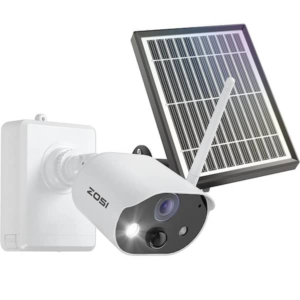 ZOSI Wireless 1080P WIFI Battery Rechargeable Solar Panels Security IP Camera, Night Vision, 2-Way Audio, Human Detection