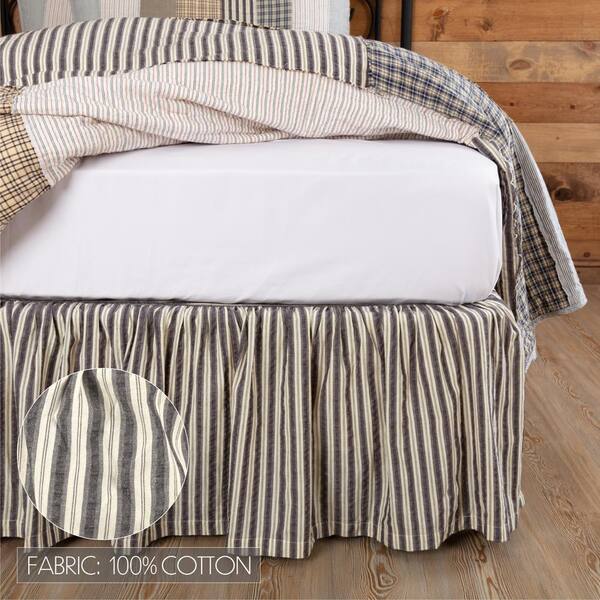VHC Sawyer Mill Bed Skirt Dust Ruffle King Queen Twin Farmhouse Stripe 3 Colors 