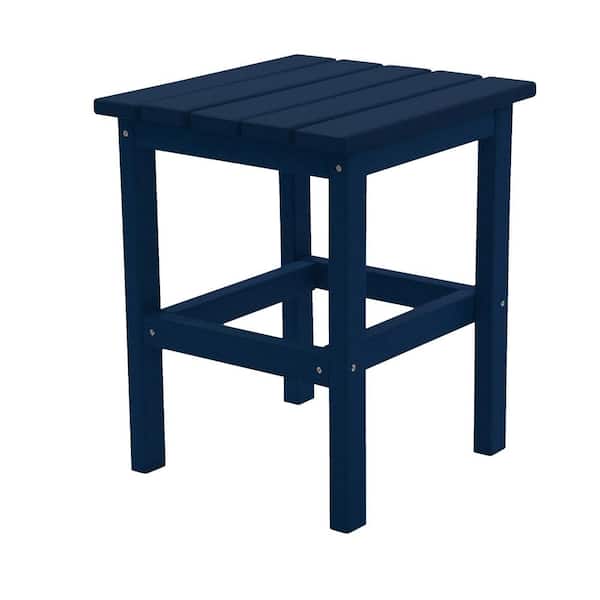 Navy Square Plastic Outdoor Side Table, Navy Side Table Outdoor