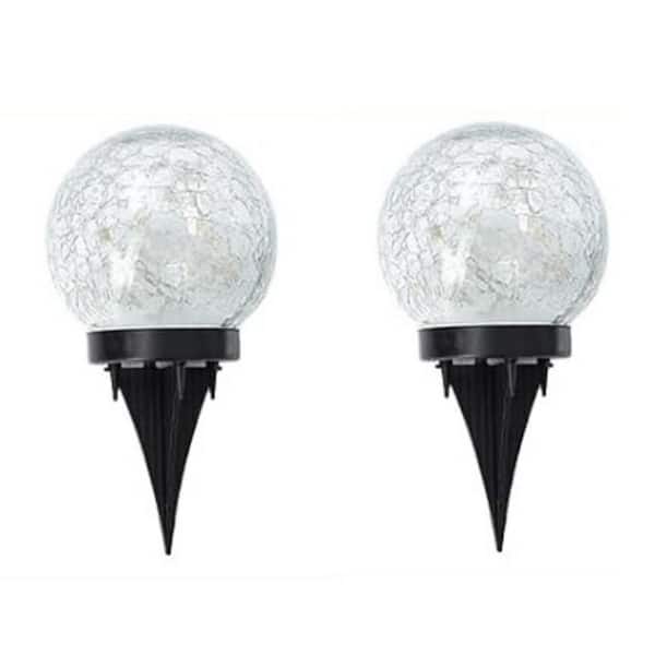 Gradient Red Solar Globe Lights 2-Pack
