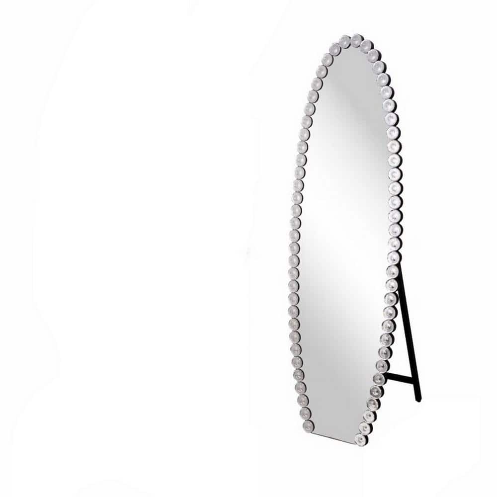 New Silver 19.7 in. W x 61 in. H Rectangle MDF+Glass Full Length Mirror, In