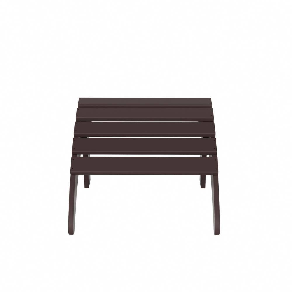 Dark Brown HDPE Foldable Outdoor Patio Ottoman