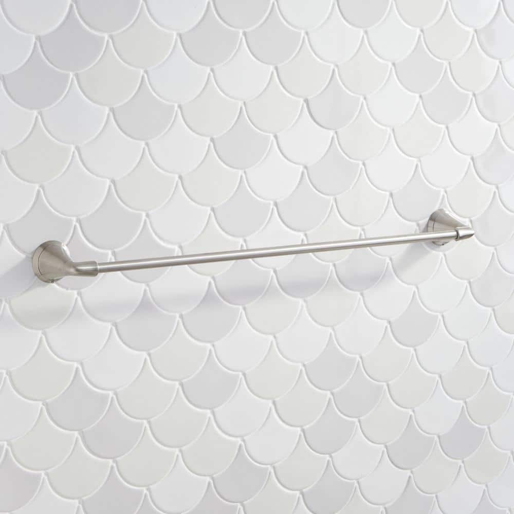 Brushed Nickel 24" Wall Mounted Single Towel Bar
