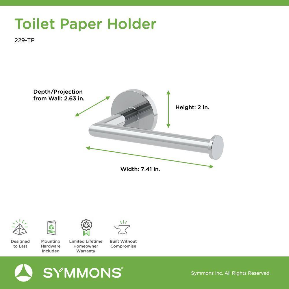 Chrome Single Post Wall Mounted Toilet Paper Holder