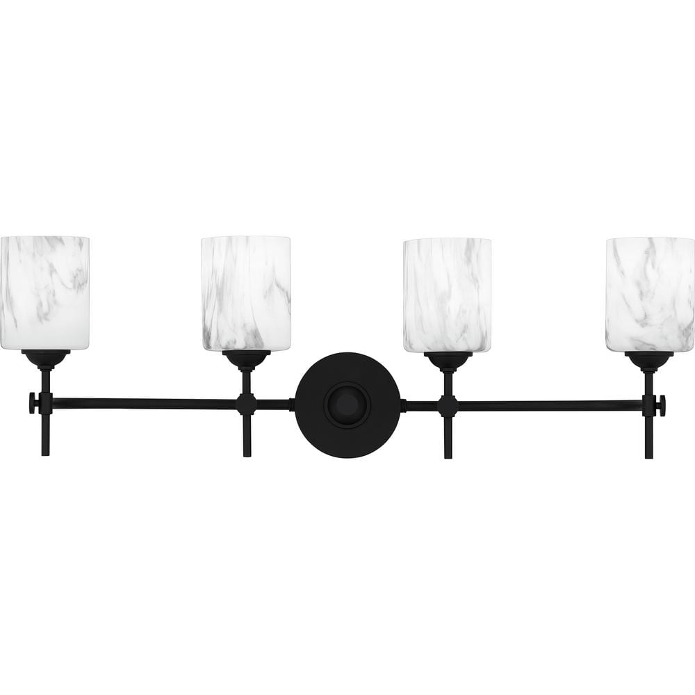 Aria 31.25 in. 4-Light Matte Black Vanity Light price history on PriceWatchPro