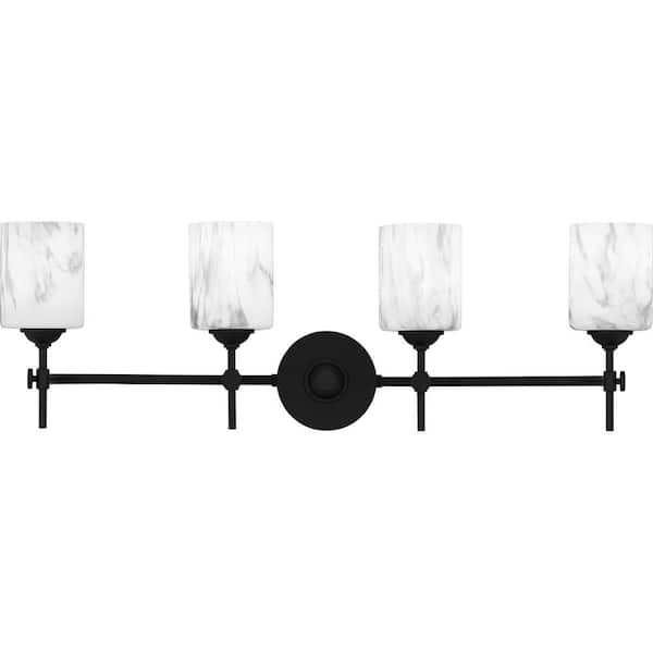 Quoizel Aria 31.25 in. 4-Light Matte Black Vanity Light