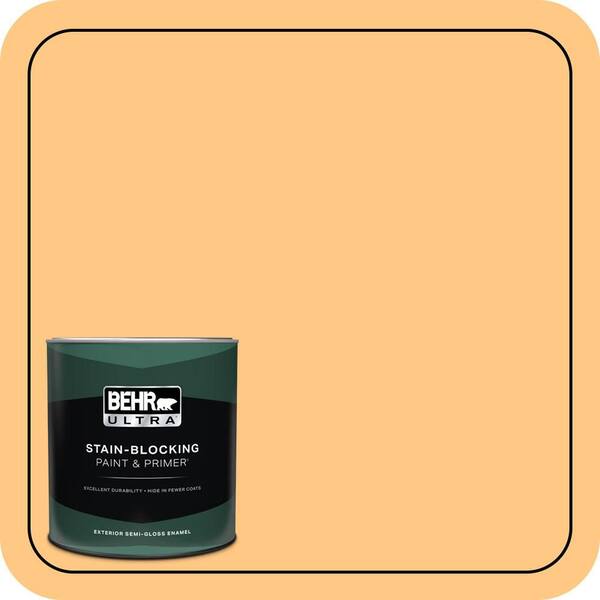 BEHR ULTRA 1 qt. #290B-5 Torchlight Semi-Gloss Enamel Exterior Paint & Primer