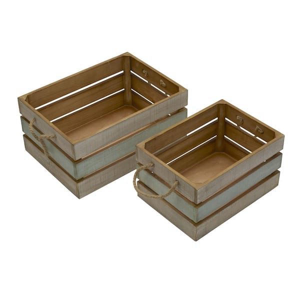 Elements Multi-color Crate Set of 2-15 in. and 13 in.