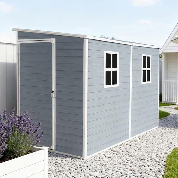 4 ft. W x 8 ft. D Resin Shed with Windows (32 sq. ft. )