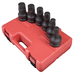 1 in. Drive Sae Hex Driver Impact Set(6-Piece)