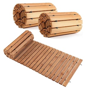 96.5 in. x 22 in. Roll-out Weather-Resistant Patio Hardwood Pathway