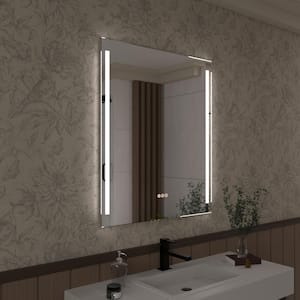 Spring 30 in. W x 36 in. H Rectangular Frameless LED Wall Bathroom Vanity Mirror