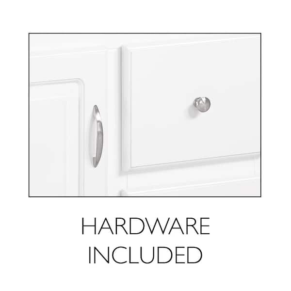 Wyndham 30 in. 2-Door Bath Vanity Cabinet Only in White (Ready to Assemble)