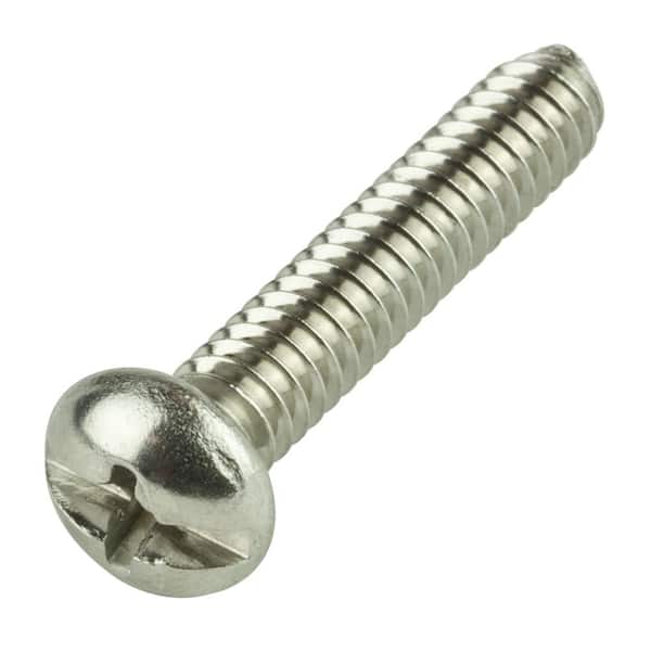 #8-32 x 1-3/4 in. Combo Round Head Stainless Steel Machine Screw (3-Pack)