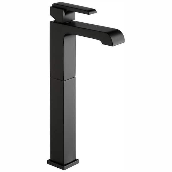 Delta Ara Single Hole Single-Handle Vessel Bathroom Faucet in Matte Black