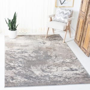 Madison Beige/Grey Doormat 3 ft. x 5 ft. Abstract Gradient Area Rug