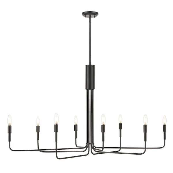 Bella 8-Light Black Chandelier