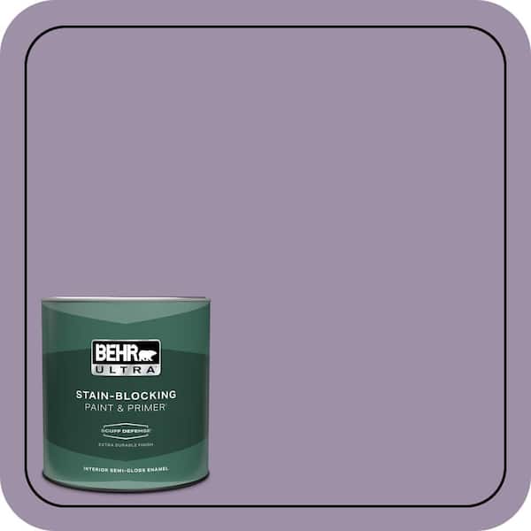 BEHR ULTRA 1 qt. #S100-4 Ancestry Violet Extra Durable Semi-Gloss Enamel Interior Paint & Primer