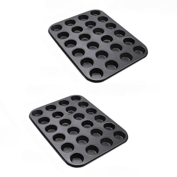 24-Piece Carbon Steel Nonstick Muffin Cupcake Pan Set for Baking Muffins Cupcakes, Easy Release, Oven Safe