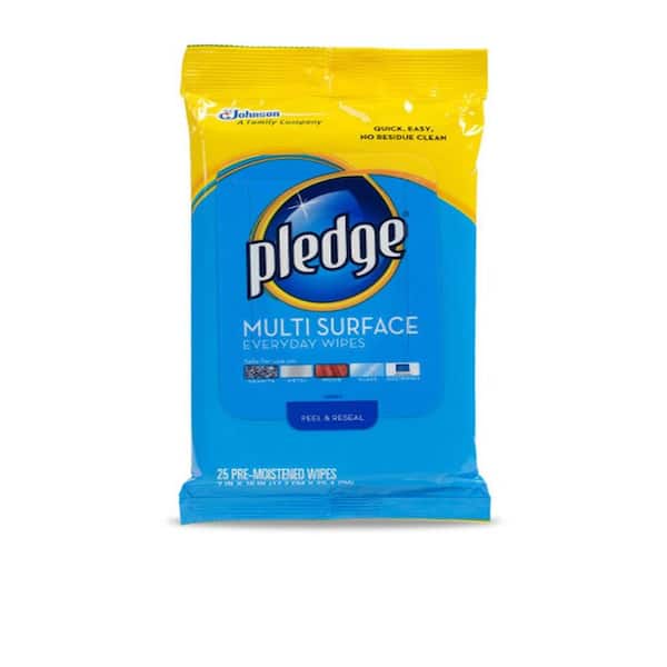 Pledge 25 Wipes Multi Surface All-Purpose Cleaning (12-Pack)