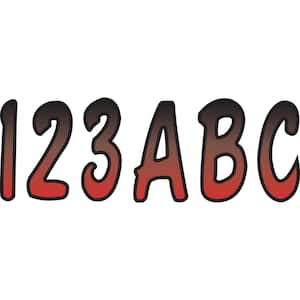 Series 200 Registration Kit, Cursive Font With Top to Bottom Color Gradations, Red/Black