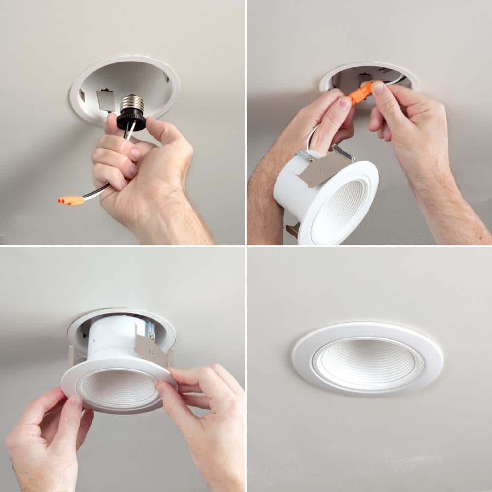 White Aluminum 4-Inch LED Recessed Ceiling Light