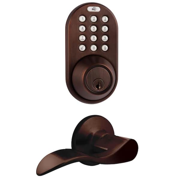 MiLocks Keyless Entry Deadbolt and Lever Handleset Door Lock Combo Electronic Digital Keypad