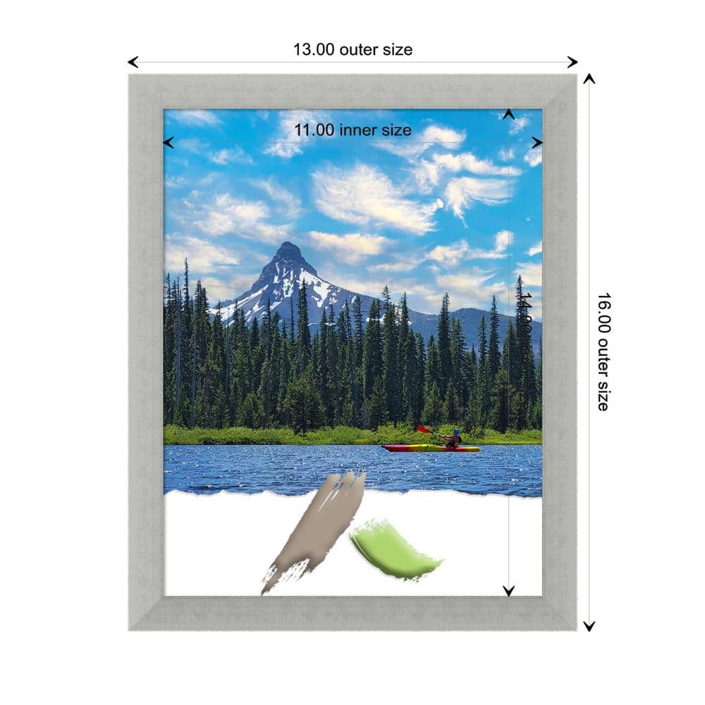 Silver Leaf Distressed Wood 11x14 Wall Picture Frame