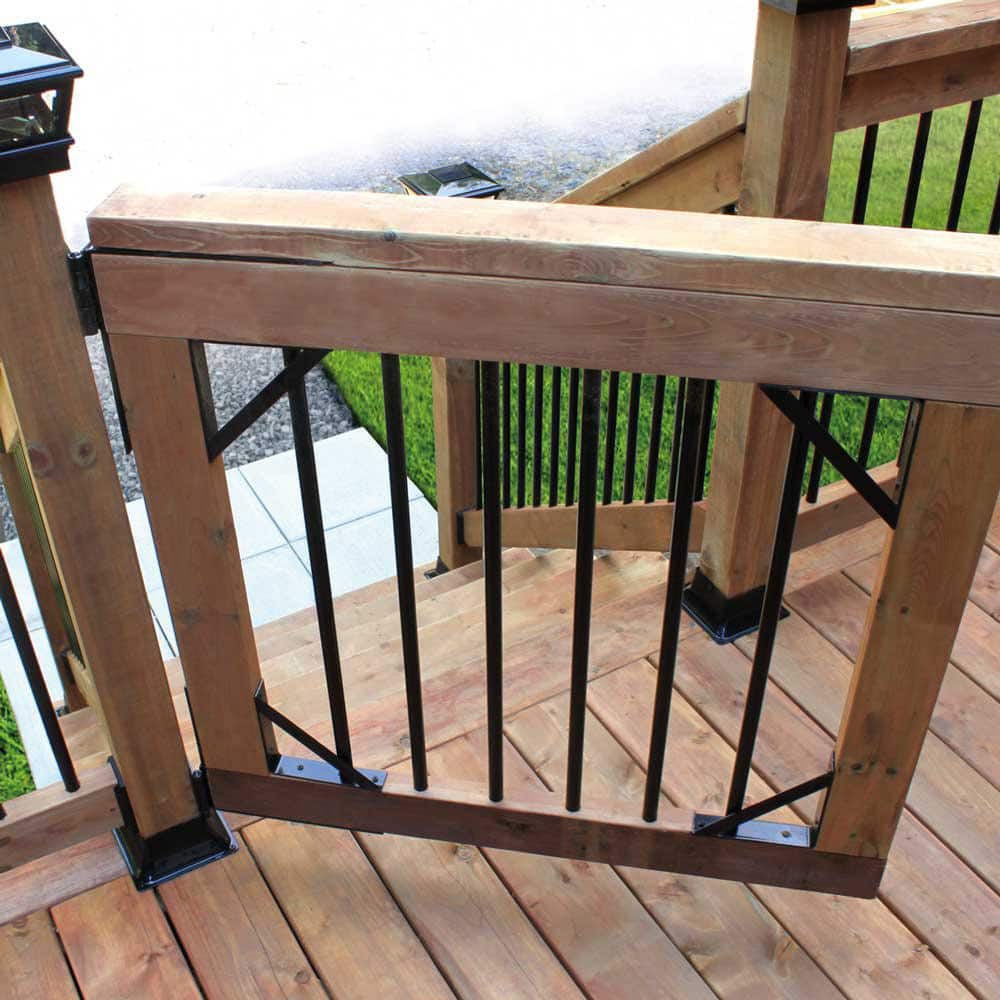Heavy-Duty Black Steel Gate Hardware Kit