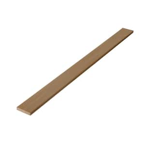 Paramount Mantel 1 in. x 5-1/2 in. x 1 ft. Clay Grooved Edge Capped Composite Decking Board Sample