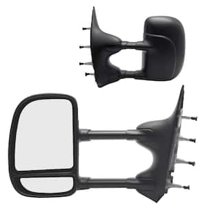 Towing Mirror for 02-14 Ford Econoline Van Textured Black Extendable Towing Mirror Foldaway Pair