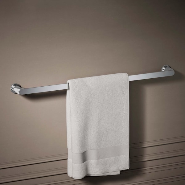 Avid 30 in. Wall Mounted Towel Bar in Polished Chrome
