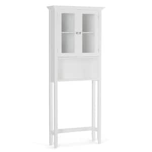 Acadian 68.4 in. H x 27.6 in. W Over The Toilet Space Saver Bath Cabinet in Pure White