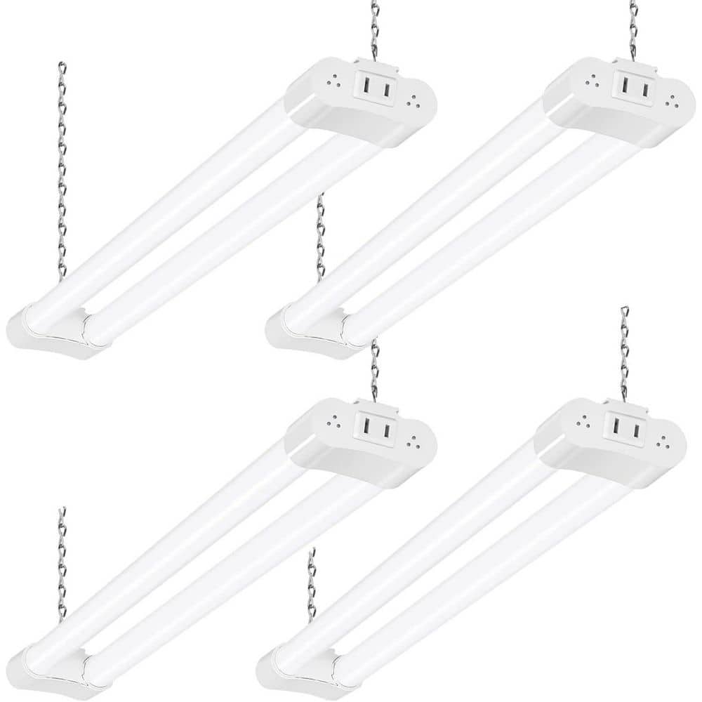 2 ft. 150-Watt White LED Shop Light (4-Pack), 5000K Utility Shop Lights, 4400 Lumens, Hanging or Flush Mount price history on PriceWatchPro