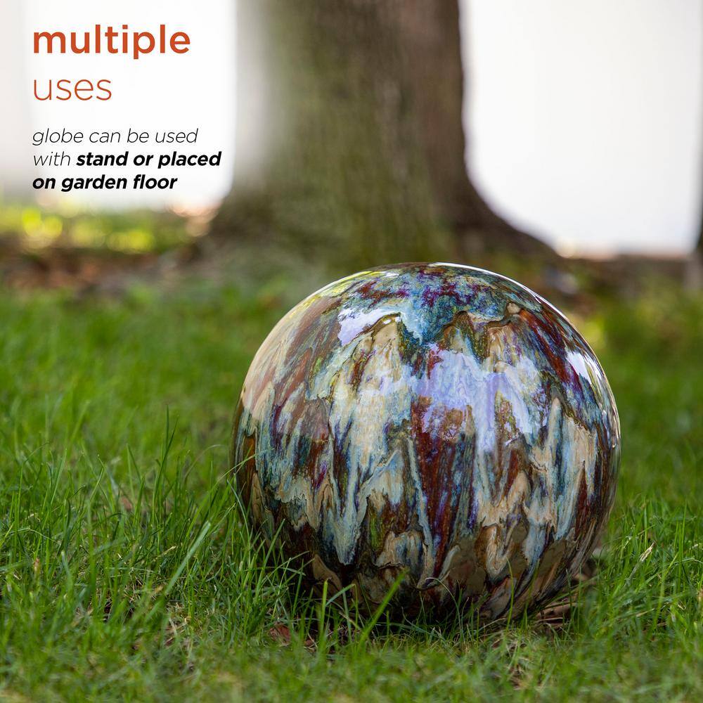 Multi-Color Ceramic Glazed 10" Garden Gazing Globe