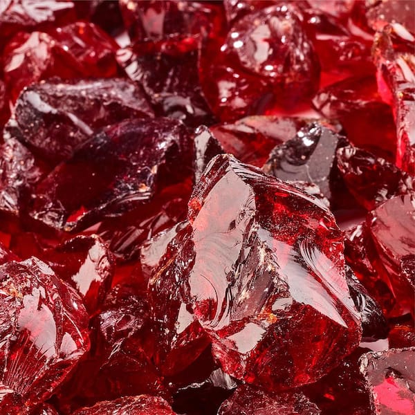 Fire Pit Essentials 10 lbs. of Marlboro Red 1/2 in. to 3/4 in. Crushed Fire Glass