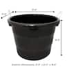 HOMZ 17 Gal. Rope Handle Tub in Black (2-Pack) 0417BKECOM.02 - The Home  Depot