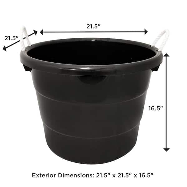 Shurhold 5 Gal. Black Bucket with Rope Handle 2452 - The Home Depot