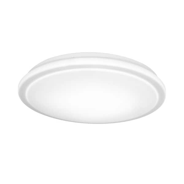 Commercial Electric 12 in. Round Low Profile LED Flush Mount Closet Light Fixture 1100-Lumens 3000K 4000K 5000K Dimmable (4-Pack)